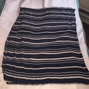 Gap navy and white stripe scarf.